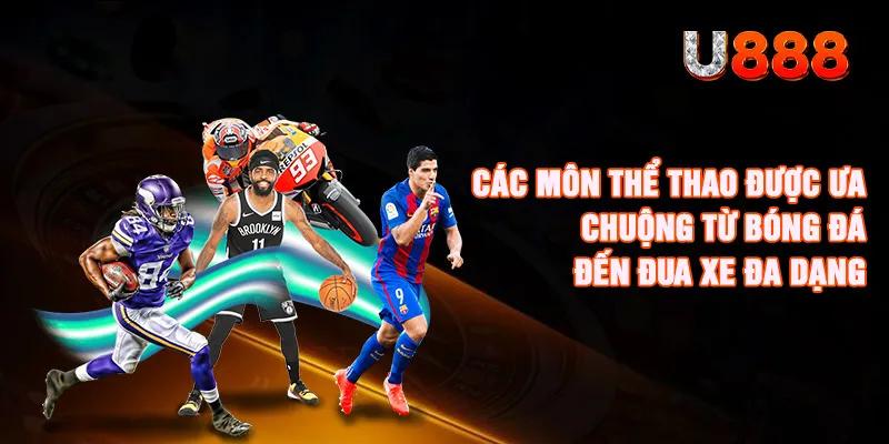 Thể Thao U888 - Sảnh Cá Cược Đỉnh Cao Cho Tín Đồ Bóng Đá 2 Các môn thể thao được ưa chuộng từ bóng đá đến đua xe đa dạng