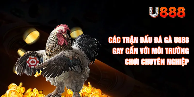 Đá Gà U888 - Đam Mê Nuôi Gà Chiến Đến Cá Cược Live Kịch Tính 1 Các trận đấu đá gà U888 gay cấn với môi trường chơi chuyên nghiệp