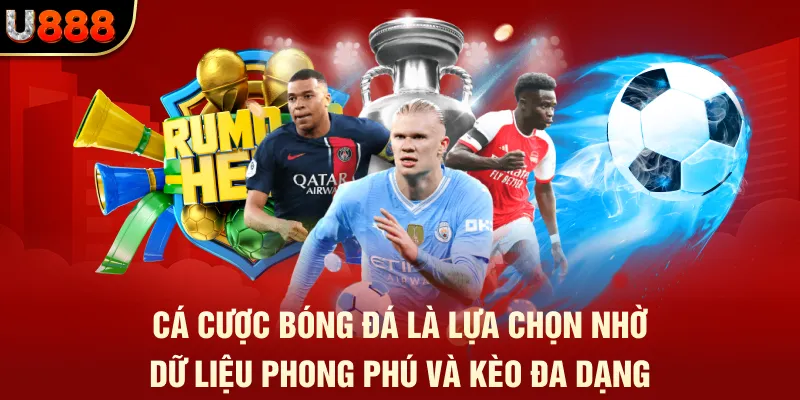 Thể Thao Nào Dễ Ăn Nhất Khi Cá Độ? - Gợi Ý Từ Tay Chơi U888 1 Cá cược bóng đá là lựa chọn nhờ dữ liệu phong phú và kèo đa dạng